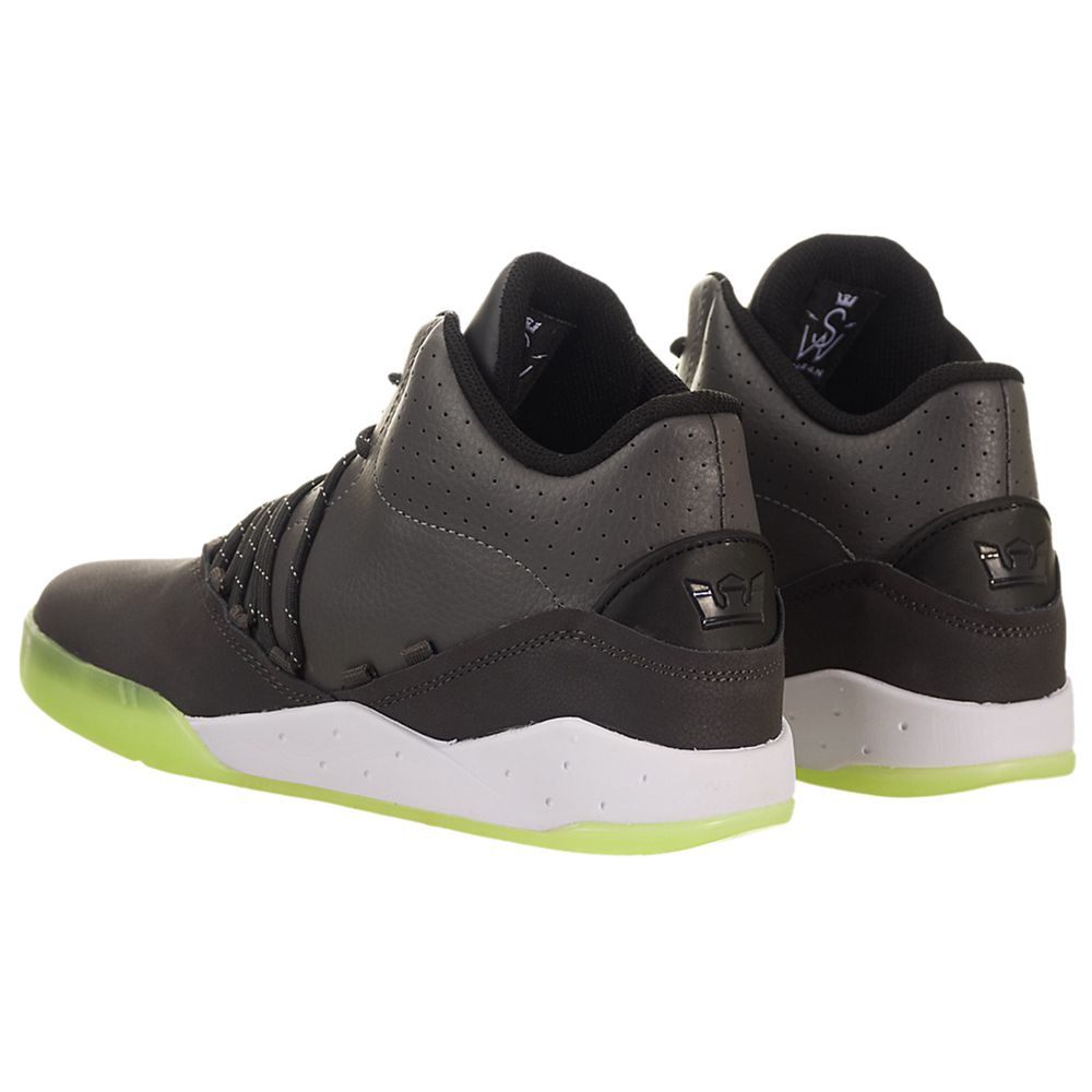 Baskets Supra Estaban Grise Charcoal/White Homme | FPJ-42320159